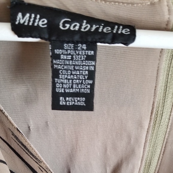 💎 Mlle Gabrielle short sleeves multicolored dress. Size 24 - Picture 5 of 5